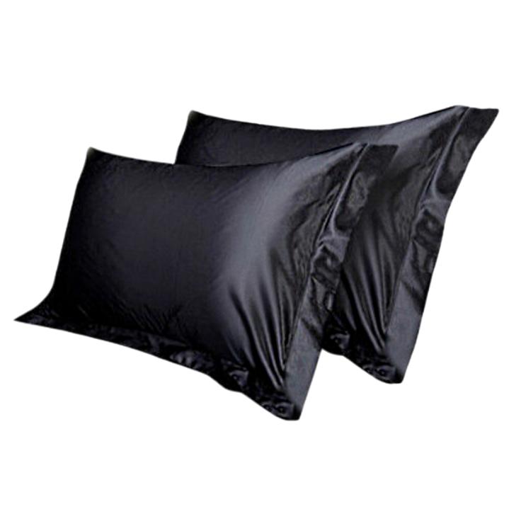 Black satin outlet pillow